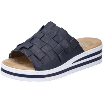 Schuhe Damen Pantoletten / Clogs Rieker Pantoletten V028814 V02 V0288-14 Blau