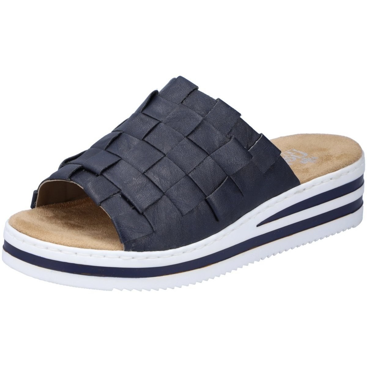 Schuhe Damen Pantoletten / Clogs Rieker Pantoletten V0288-14 Blau