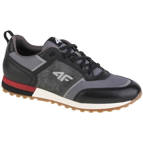 Schuhe Herren Sneaker Low 4F OBML258 Schwarz, Grau