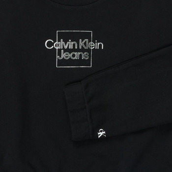 Calvin Klein Jeans METALLIC BOX LOGO SWEATSHIRT Schwarz