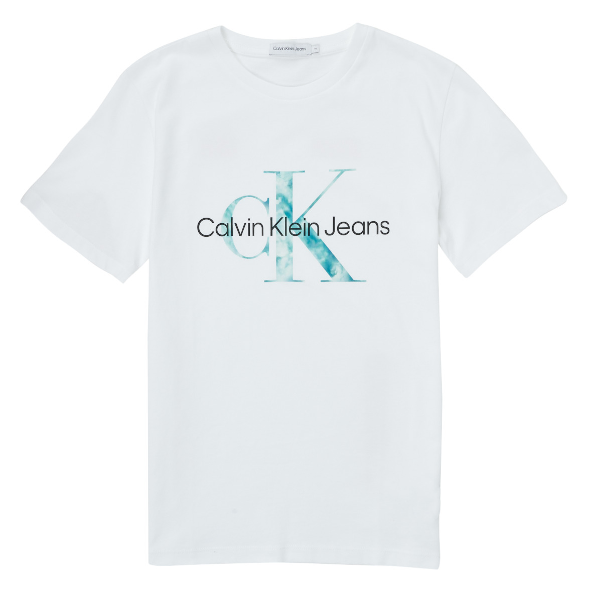 Kleidung 31,90 Spartoo.de Kostenloser MONOGRAM Kind Klein - € Weiss T-SHIRT Versand LOGO T-Shirts - Calvin | ! Jeans