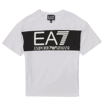 Kleidung Jungen T-Shirts Emporio Armani EA7 6LBT58-BJ02Z-1100 Weiss