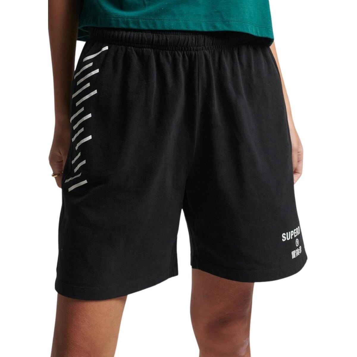 Kleidung Damen Shorts / Bermudas Superdry  Schwarz