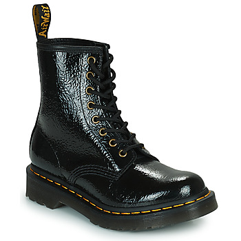Schuhe Damen Boots Dr. Martens 1460 Distressed Patent Schwarz