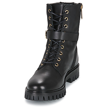 Tommy Hilfiger Buckle Lace Up Boot Schwarz