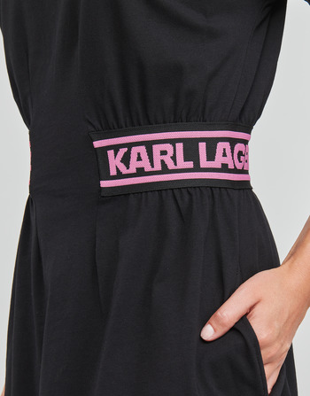 Karl Lagerfeld JERSEY DRESS W/LOGO WAIST Schwarz