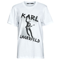 Kleidung T-Shirts Karl Lagerfeld KARL ARCHIVE OVERSIZED T-SHIRT Weiss
