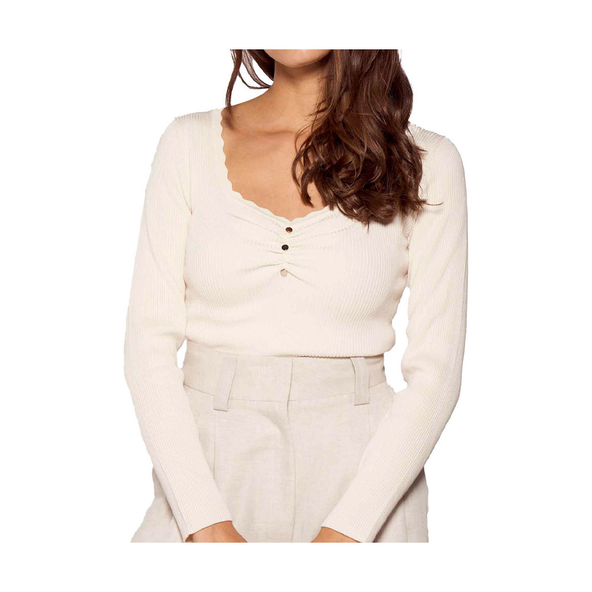 Kleidung Damen Pullover Morgan 221-MCLODI Weiss