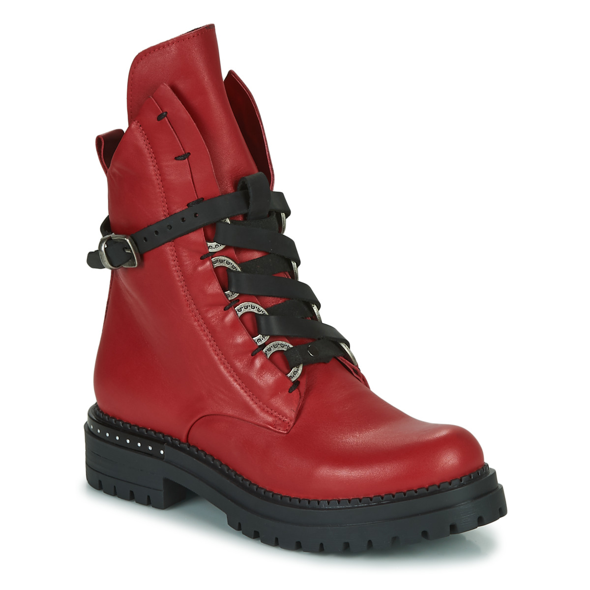 Schuhe Damen Boots Metamorf'Ose Kaide Rot