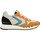 Schuhe Herren Sneaker Valsport Magic Run Velours Toile Homme Orange Beige Multicolor