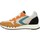 Schuhe Herren Sneaker Valsport Magic Run Velours Toile Homme Orange Beige Multicolor