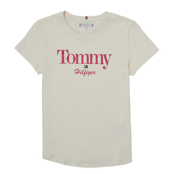 Kleidung Mädchen T-Shirts Tommy Hilfiger KG0KG06821-YBH Weiss