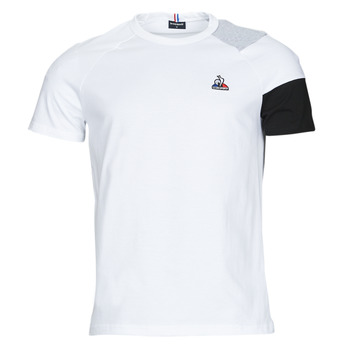 Kleidung Herren T-Shirts Le Coq Sportif BAT TEE SS N 1 Weiss / Grau / Schwarz