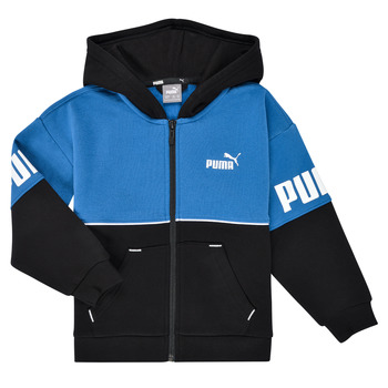 Kleidung Jungen Sweatshirts Puma PUMPA POWER COLORBLOCK FULL ZIP Blau / Schwarz