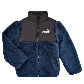 Kleidung Jungen Jacken Puma SHERPA JACKET Blau / Schwarz
