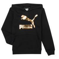 Kleidung Mädchen Sweatshirts Puma CLASSICS LOGO HOODIE Schwarz
