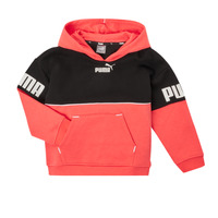 Kleidung Mädchen Sweatshirts Puma PUMA POWER COLORBLOCK HOODIE Schwarz / Orange