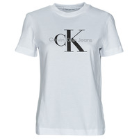 Kleidung Damen T-Shirts Calvin Klein Jeans CORE MONOGRAM REGULAR TEE Weiss