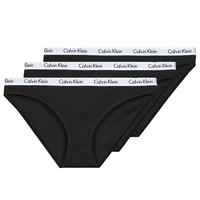 Unterwäsche Damen Damenslips Calvin Klein Jeans CAROUSEL BIKINI X3 Schwarz / Schwarz / Schwarz