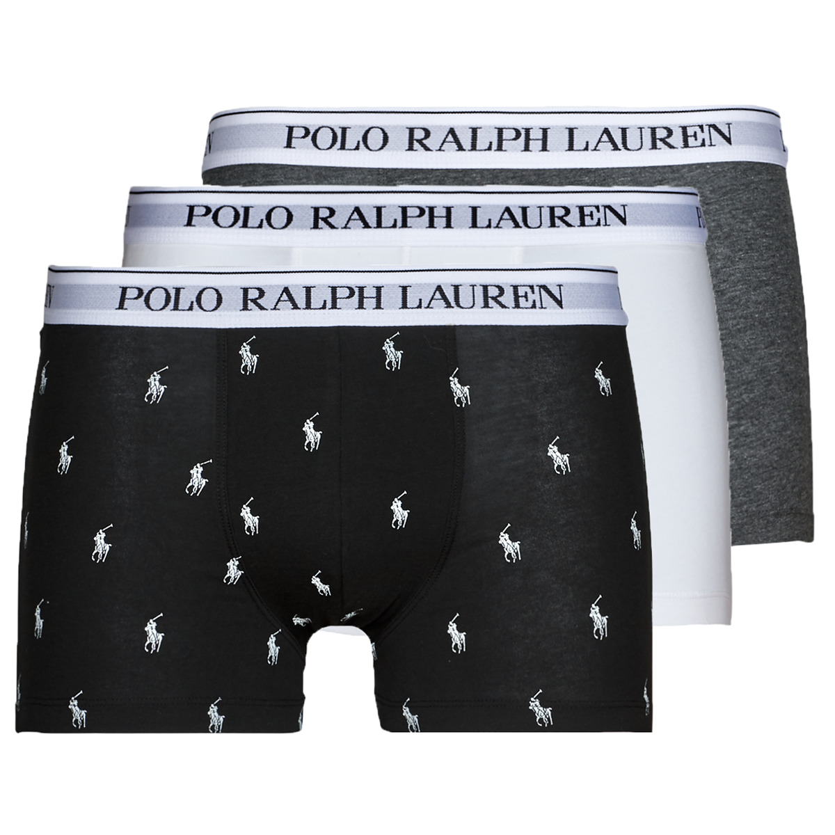 Unterwäsche Herren Boxer Polo Ralph Lauren CLASSIC TRUNK X3 Schwarz / Grau / Weiss