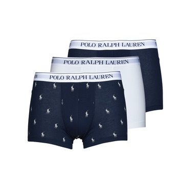 Unterwäsche Herren Boxer Polo Ralph Lauren CLASSIC TRUNK X3 Marine / Weiss