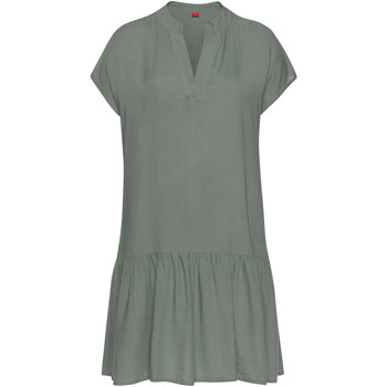 Kleidung Damen Kurze Kleider Lascana Sommerkleid mit kurzen Ärmeln Volant Grün