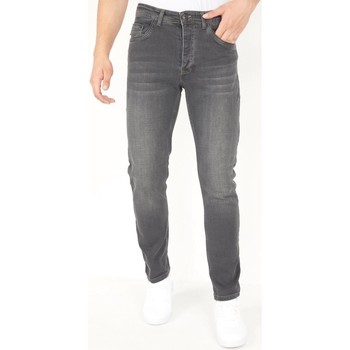Kleidung Herren Slim Fit Jeans True Rise Grijze Regular Jeans Mannen Grijs Grau
