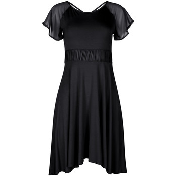 Kleidung Damen Kleider Lisca Sommerkleid mit kurzen Ärmeln Isola Rossa Perlschwarz