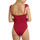 Kleidung Damen Badeanzug Lisca Einteiliger vorgeformter Verstellbare Träger-Badeanzug Isola Rot