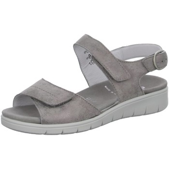 Schuhe Damen Sandalen / Sandaletten Semler Sandaletten Dunja D4045031017 grigio Metall Velour D4045031017 grau