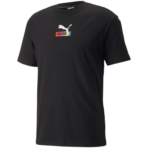 Kleidung Herren T-Shirts Puma Brand Love Multiplacement Schwarz