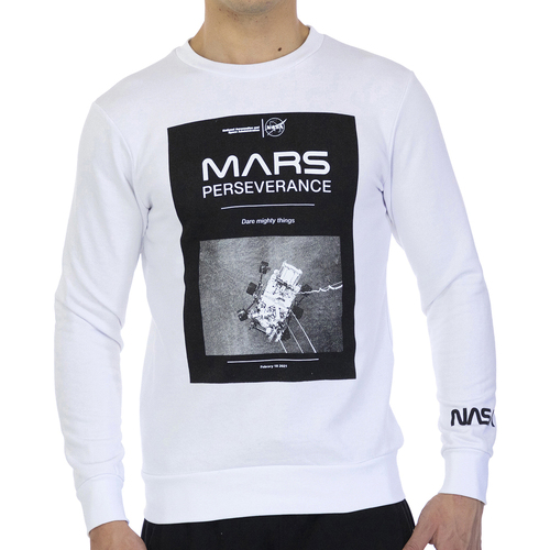 Kleidung Herren Sweatshirts Nasa MARS03S-WHITE Weiss
