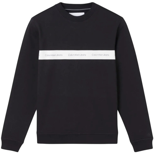 Kleidung Herren Sweatshirts Calvin Klein Jeans Stripe Schwarz