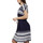 Kleidung Damen Kleider Admas Sommerkleid mit kurzen Ärmeln Rayas Dots Blau