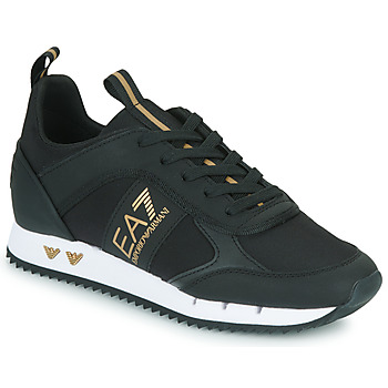 Schuhe Sneaker Low Emporio Armani EA7 LACES U Schwarz / Goldfarben