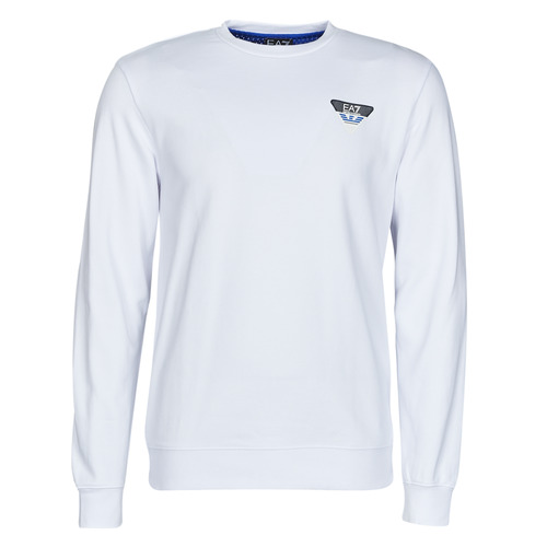 Kleidung Herren Sweatshirts Emporio Armani EA7 6LPM69 Weiss / Blau