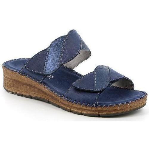 Schuhe Damen Pantoffel Grunland DSG-CI3001 Blau