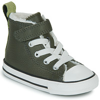 Schuhe Kinder Sneaker High Converse Chuck Taylor All Star 1V Lined Leather Hi Grün