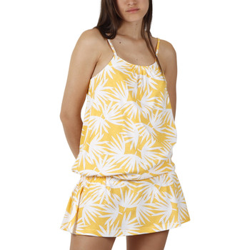 Kleidung Damen Kleider Admas Strandkleid mit Trägern Palm Spring Gelb