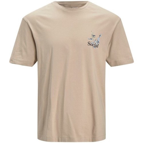Kleidung Jungen T-Shirts & Poloshirts Jack & Jones 12206311 FLOWS-FUNGI Beige
