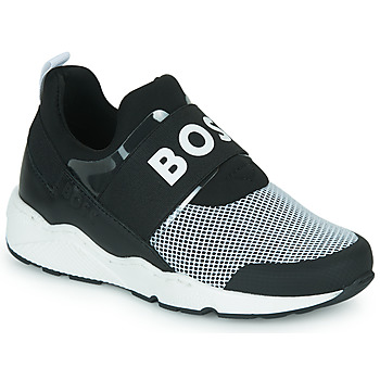 Schuhe Jungen Sneaker Low BOSS J29296 Schwarz / Weiss