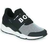 Schuhe Jungen Sneaker Low BOSS J29296 Schwarz / Weiss