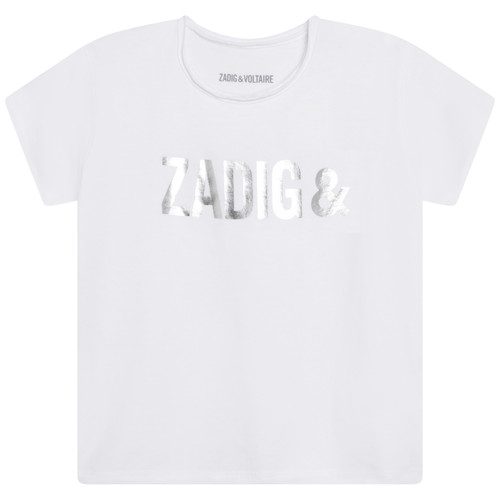 Kleidung Mädchen T-Shirts Zadig & Voltaire X15370-10B Weiss