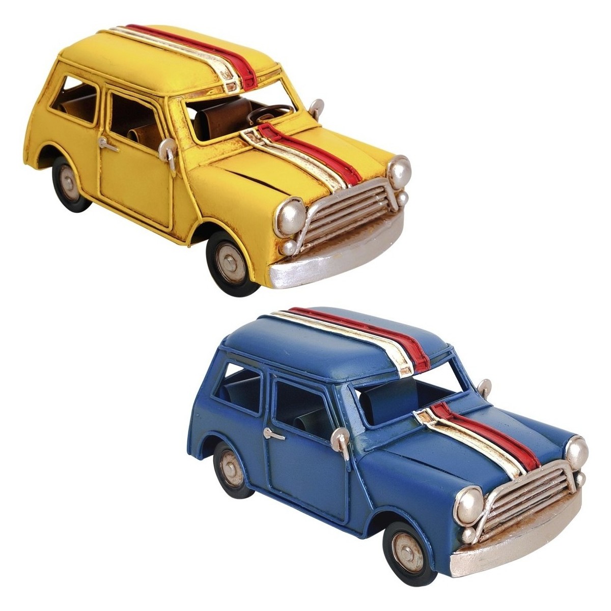 Home Statuetten und Figuren Signes Grimalt Auto Mini Cooper 2 Einheiten Gelb