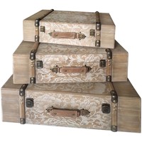 Home Körbe / Kisten / Regalkörbe Signes Grimalt Dekorative Koffer 3 Einheiten Braun