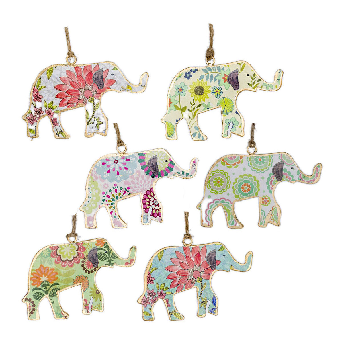 Uhren & Schmuck Anhänger Signes Grimalt Elefant 6 Einheiten Multicolor
