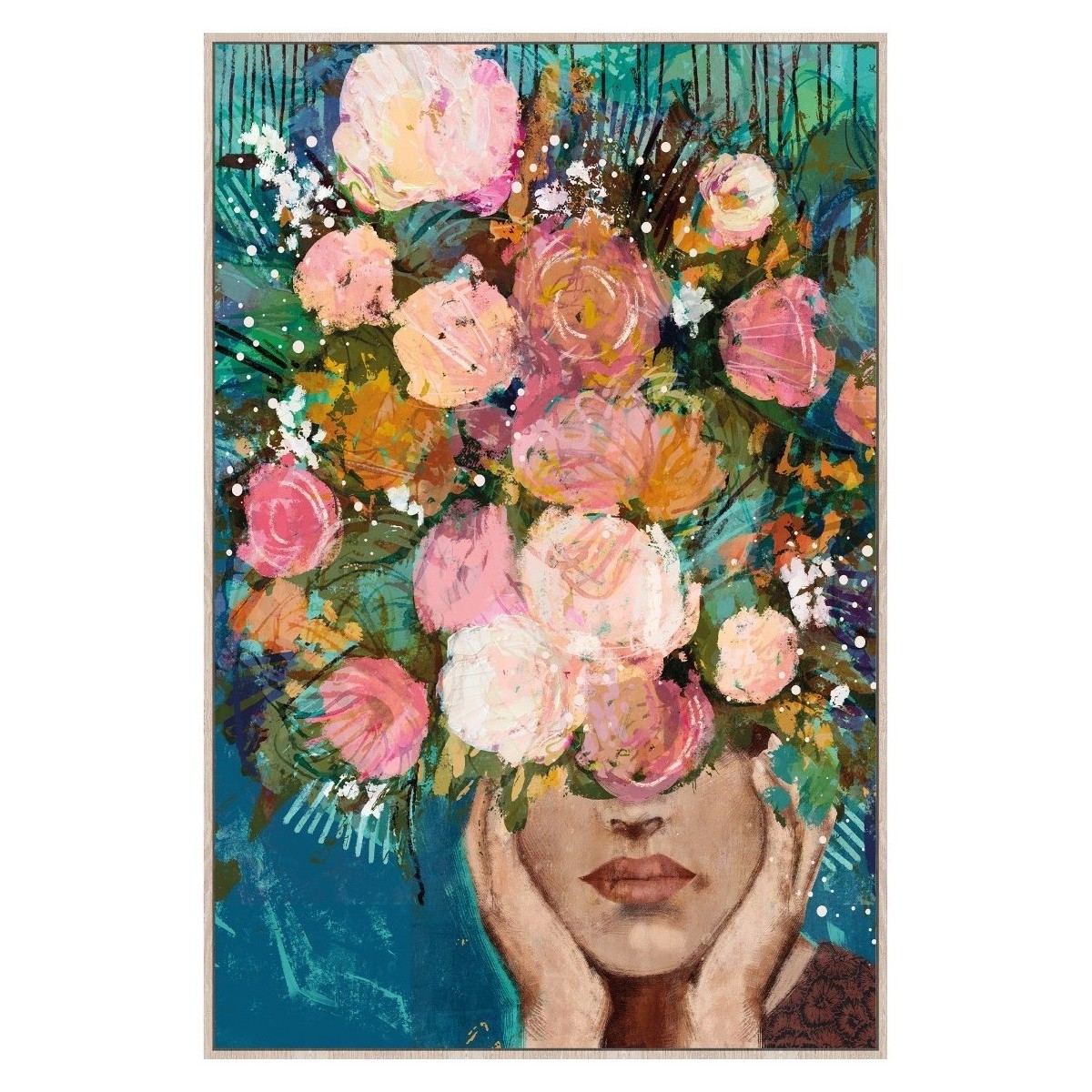 Home Gemälde / Leinwände Signes Grimalt Blume Frauenkiste Rosa