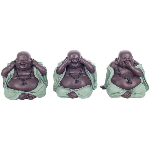Home Statuetten und Figuren Signes Grimalt Figur Buddha Sieht / Hört / Sprecht Nicht 3 Einheiten Blau