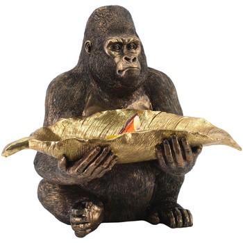 Home Statuetten und Figuren Signes Grimalt Gorilla-Figur Mit Blatt Gold