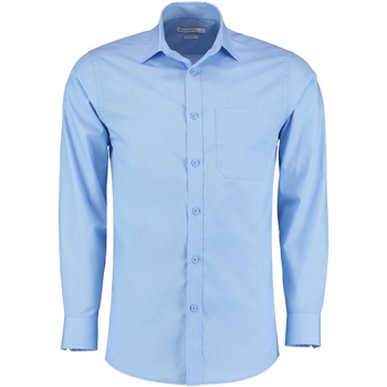 Kleidung Herren Langärmelige Hemden Kustom Kit KK142 Blau